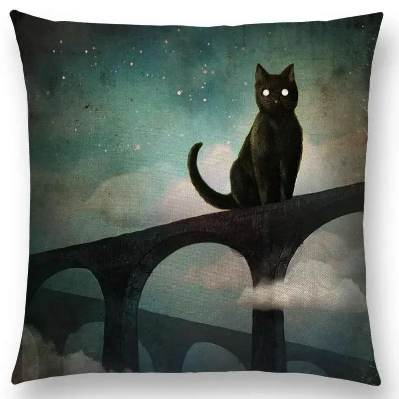 New Elegant Lady Lovely Girl Shakespeare Fantasy Painting Moon Night Swan Dream Trees Cushion Cover Sofa Throw Pillow Case