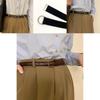 Fashionable Korean Simple Womens Dress With Decorative Clip Belt Outfits For