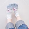 ETARLOS Niedliche Knöchelsocken für dünnes Netz, kurze Hundegrößen, Set, Damensocken mit fünf Zehen, Sommer, Socken, Baumwolle, Atmungsaktiv, Nicht schweißtreibend, Druck, 22-25cm,