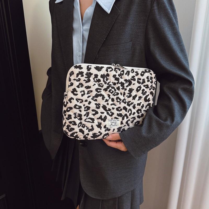 Leopard Print Portable Laptop Case Laptop Carrying Case Laptop Storage Bag for 11/13/15 Inch Laptops