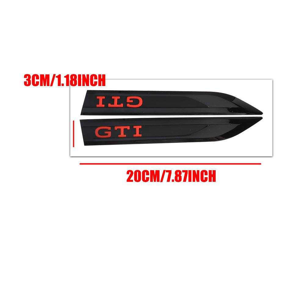 2026 Hot For VOLKSWAGEN VW 2pcs Car Fender Side Blade Emblem Sticker Auto Decorative Accessories For VW GTI GTD Golf 7 8 Polo Ti