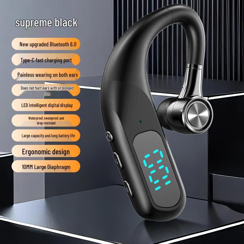 V13 Wireless Bluetooth Earphones with Noise Cancelling and Long Battery Life for Driving and Sports