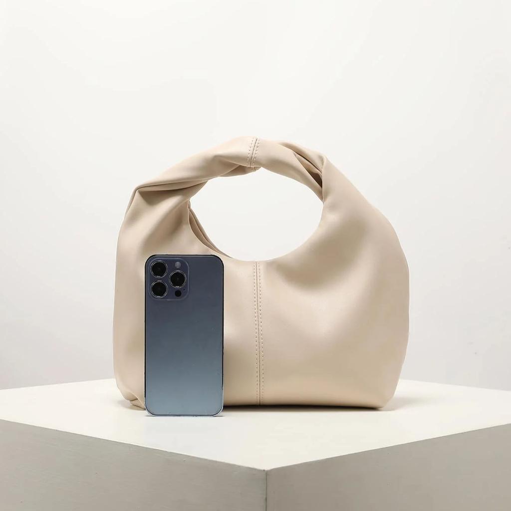 Stylish Twist Square Bag Solid Color Top Clutch Bag Simple And Versatile Commut Premium Durable Quality Useful