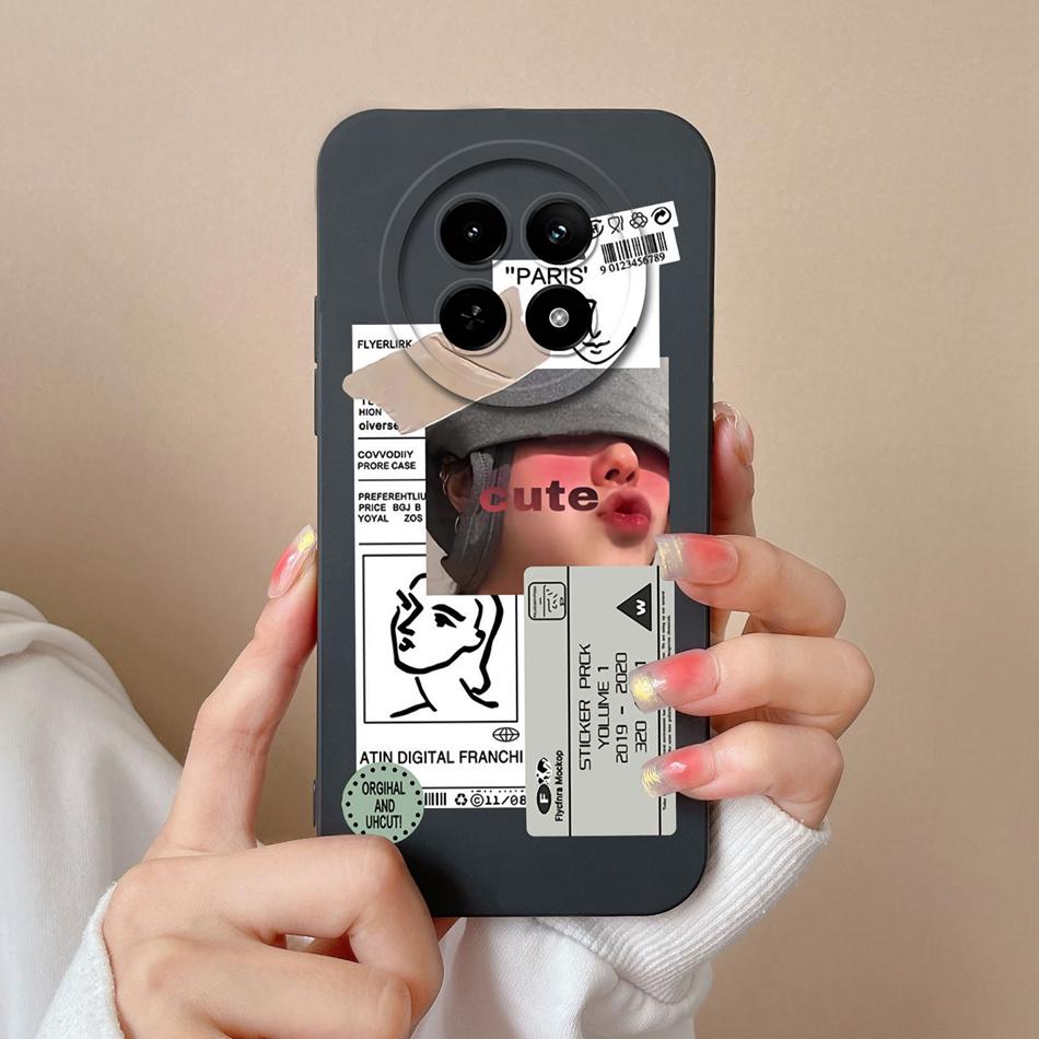 For OPPO Realme 12X 5G Phone Cases Cartoon Liquid Silicone Full Coverage Anti Drop Shell For Realme12 X Back Covers Bumper Funda