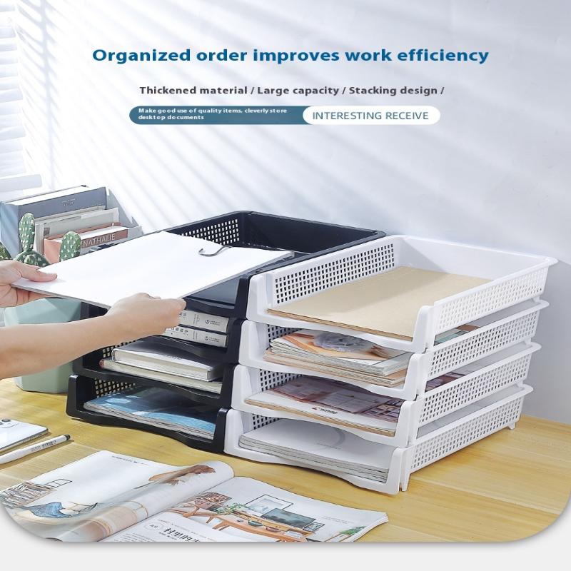 1/3Pcs Detachable Plastic Office File Folder Stand Multi-Layer Desktop Storage Ra Desk Organizer Box Document Holder