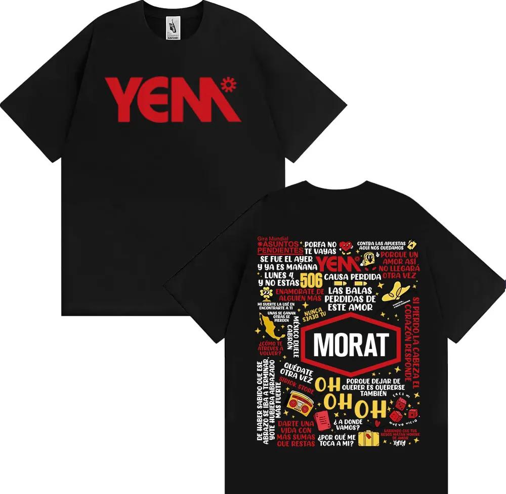 Band Morat Asuntos Pendientes Yem Printed T Shirt Men Women Harajuku Hip Hop Vintage T-shirts Cotton Casual Short Sleeve T-shirt S разноцветный