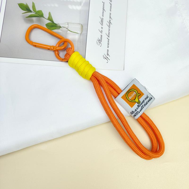 Keychain Lanyard: Color Block Knotted Woven Anti-Lost Phone Case Wrist Strap and DIY Jewelry Key Ring.