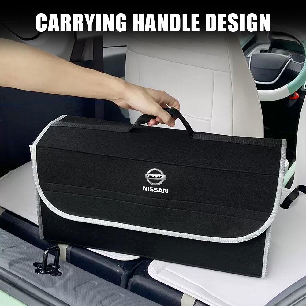 1Pcs Car Soft Felt Storage Bag Organizer Cars Foldable Trunk Bag For Nissan Nismo Qashqai Teana X Trail T32 T31 Tiida Juke