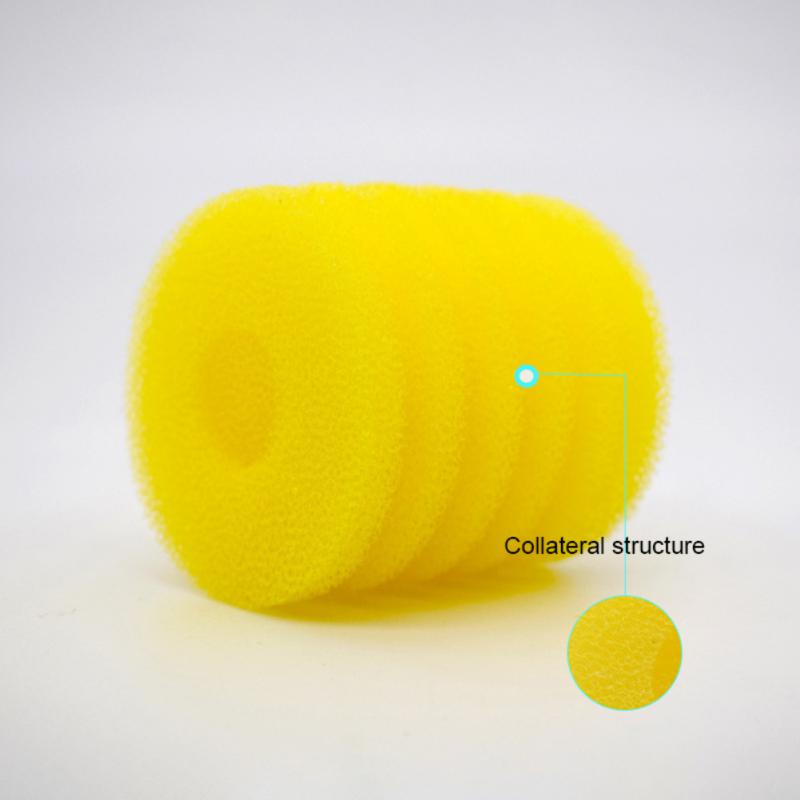 1~10PCS Fish Tank Sponge Universal Reusable Simple Operation Round Yellow Aquarium Filter Foam Filter Sponge Avoid Blockages
