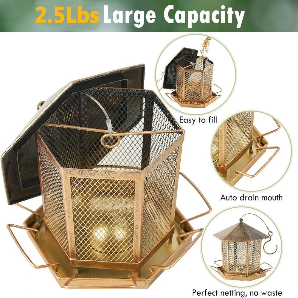 Iron Bird Feeding Equipment Heavy Duty Bird Food Bowl Bird Raising Tool Garden Bird Feeder Porch