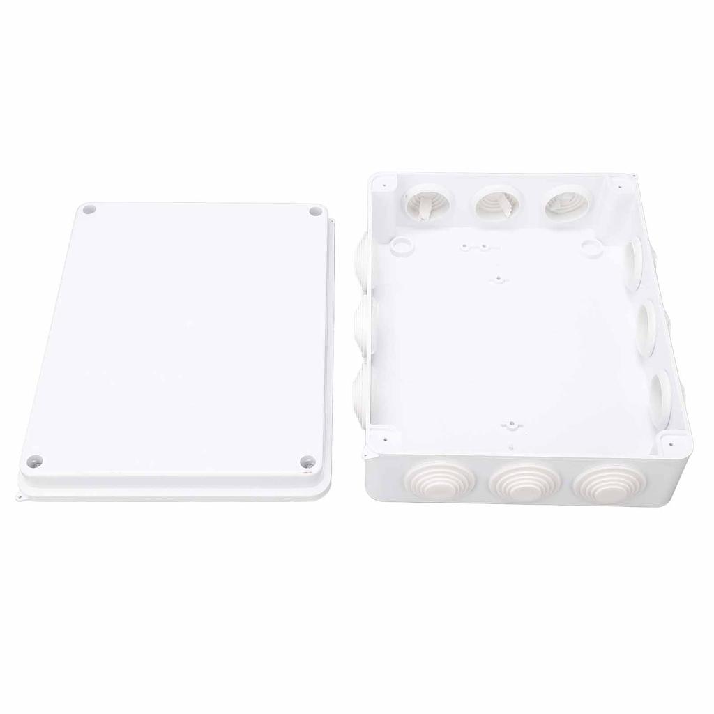 Elektrischer Anschlusskasten ABS 255x200x80mm IP65 Wasserdichtes Kunststoffgehäuse mit Gummistopfen