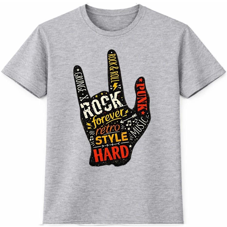 Rock Hand Sign T Shirt Heavy Metal Horns Music Festival Concert Band Graphic Tee XL