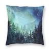 Galaxy Nebula Aurora Northern Lights Square Pillowcase Polyester Linen Velvet Pattern Zip Decor Car Cushion Cover