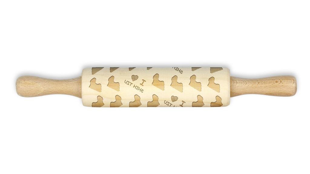 Shih Tzu, Chrysanthemum Dog – Small rolling pin with a dog, patterned dough roller | Art-Dog