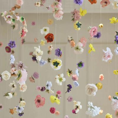 Künstliche Blumen Girlande Falsche Wildblumen Hängende Dekoration Fake Blumengirlanden Vorhang für den Frühling