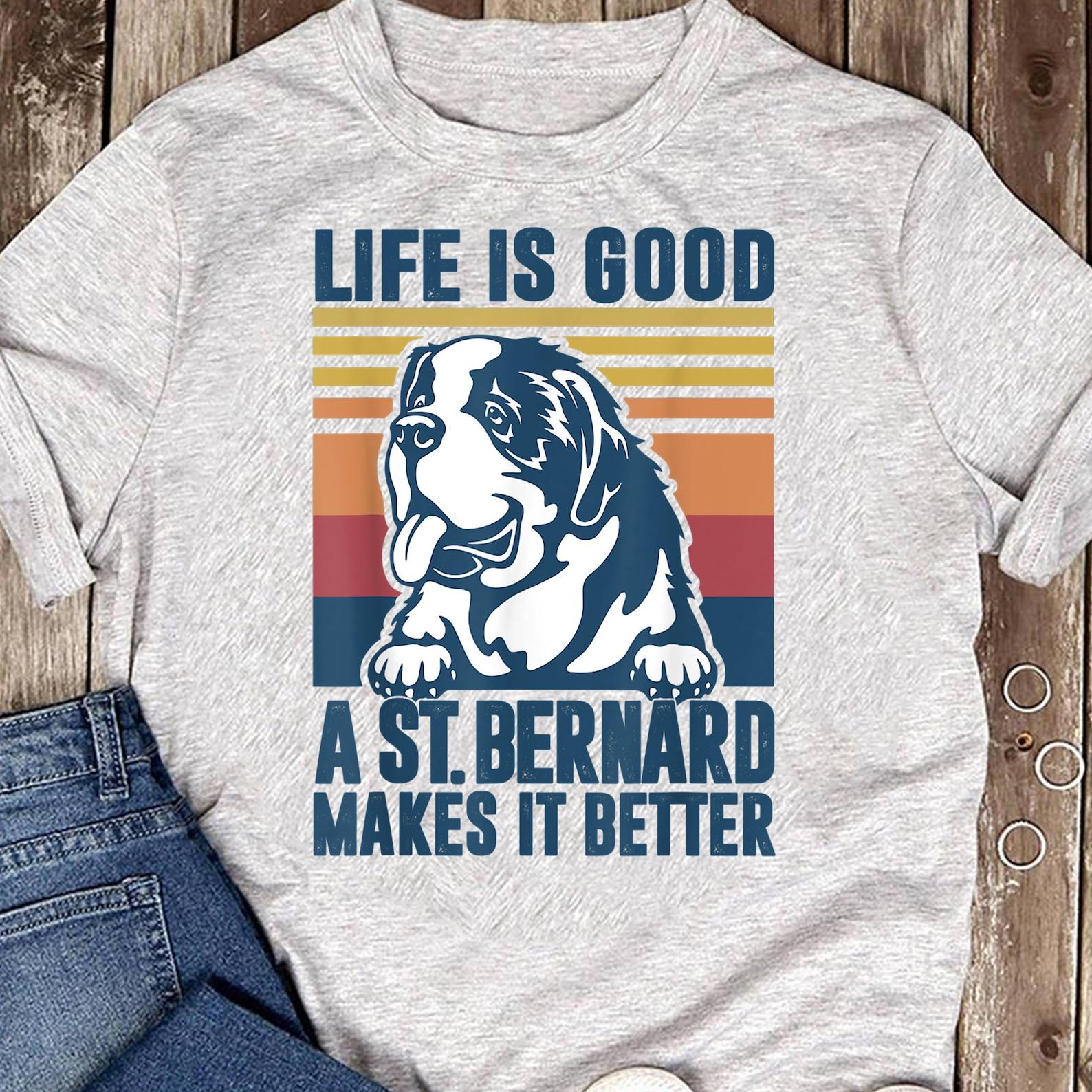 Funny Saint Bernard T-Shirt: Dog Lover Gift 3XL