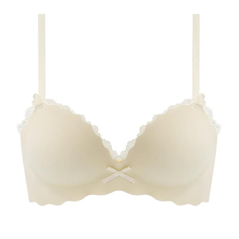 Thin female pure desire one piece seamless display big girl no steel ring sexy bra cover thickened