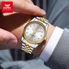 OPK 6027 Mens Quartz Golden Watch Rhinestone Stainless Steel  Waterproof Fashion Business Watches for Men Multiple Colors