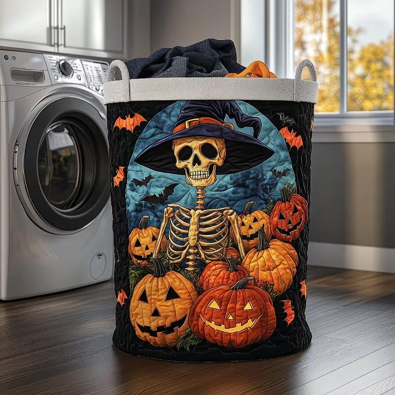 Halloween Quilted Cotton Laundry Basket Storage Organizer Home