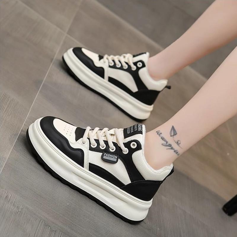 Velvet High-top Women's Winter New Sports and Leisure Board Shoes Women's Two Cotton Shoes Women's