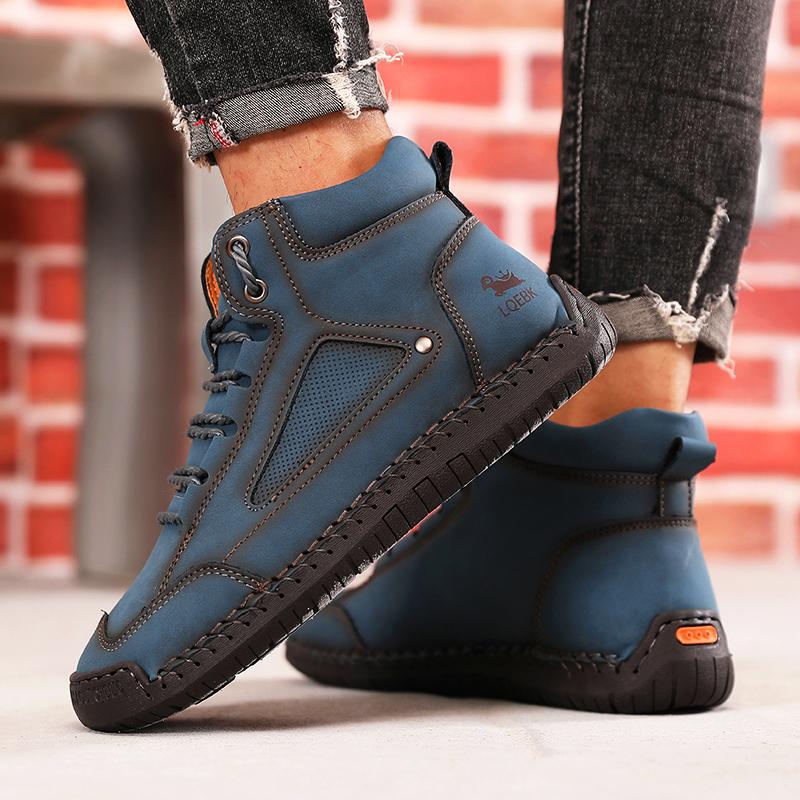 

Boots for Men British Style Retro Anti Slip Loafers Casual Soft Soled Women Nude BootsSpring Autumn Comfortable New Women s Shoe 40