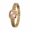 GEDI Women's Roman Numerals Gold Square Quartz Watch – Luxury, Versatile, Retro Steel Band.