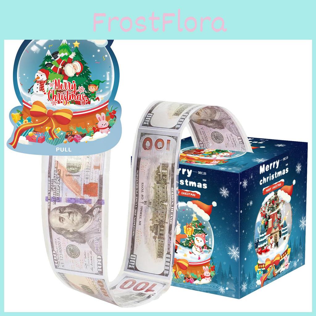 Christmas Blue Themed Crystal Ball Pattern Gift Box Atmosphere Decoration Prop