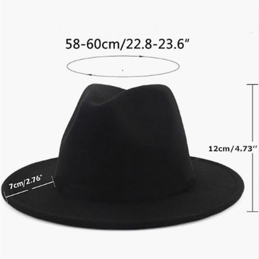 Hot-Selling Woolen Top Hat Fashion Double-Sided Color Matching Hat Men'S And Women'S Flat-Brimmed Jazz