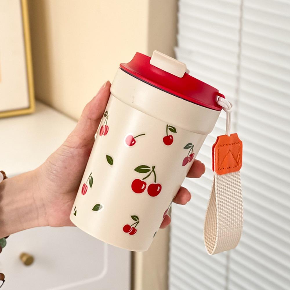 Lekvrije Waterbeker Kers Plastic Bekers Draagbare Koffiebeker Student
