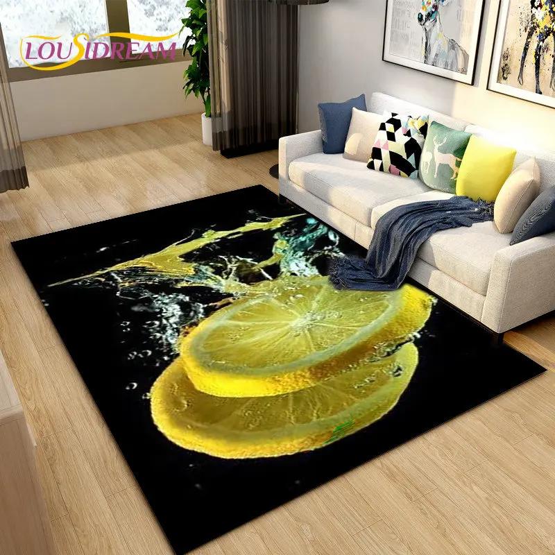 Fruits Series Kitchen Area Rug Carpet for Living Room Bedroom Playroom Sofa decor home Non-slip rug Floor Mat Soft