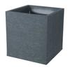 Kare Saksı 40 cm - EDA - Grafit - 31 L - 39 x 39 x Y. 43 cm - Antrasit Gri