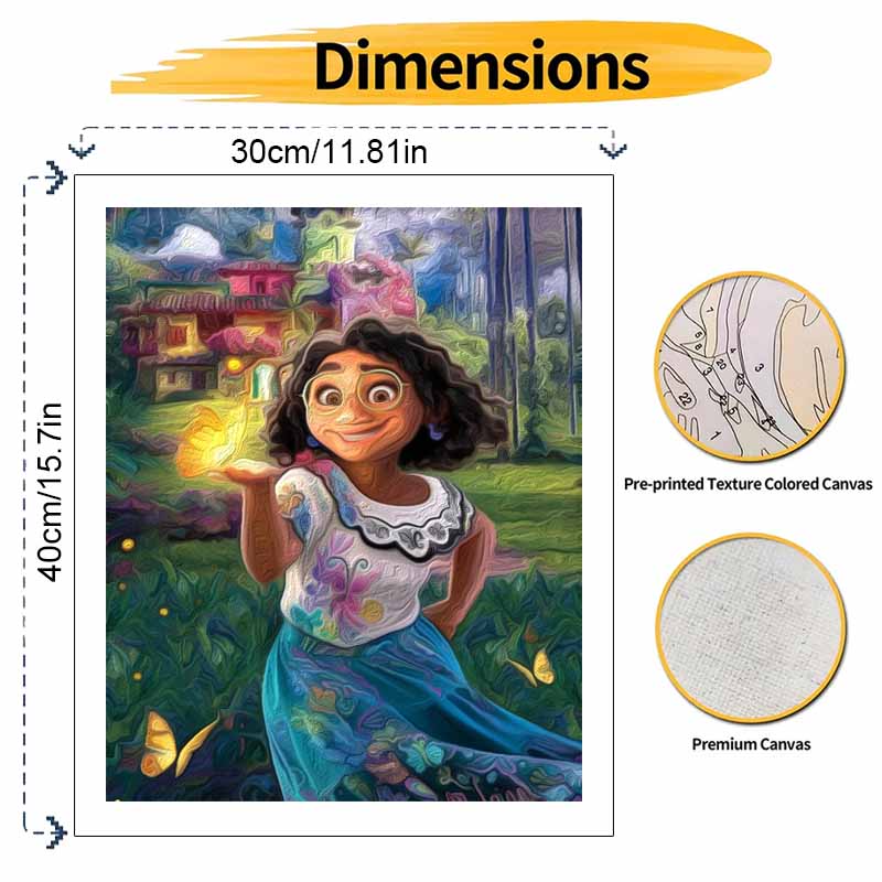 Disney Encanto Mirabel Oil Painting Art Handmade Diy Painting Home Decoration Gift