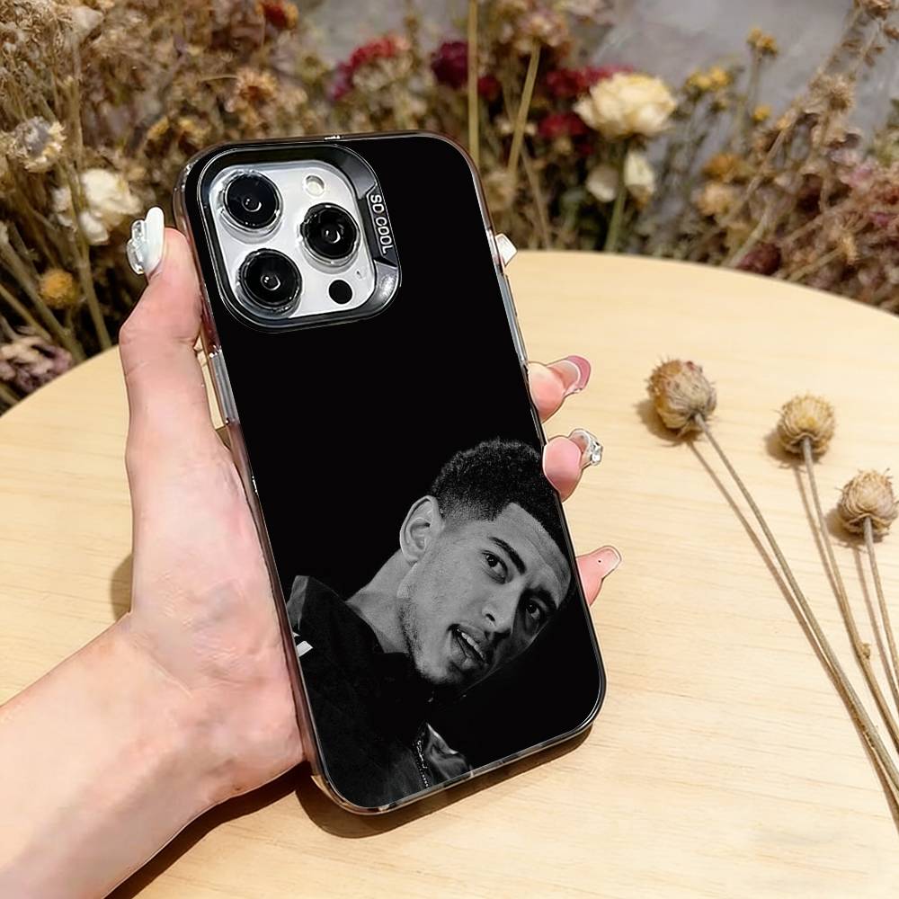 Fußball J-Jude B-Bellinghams Handyhülle Für iPhone 17,16,15,14,13,12,11 Plus,Pro Max,XS,Farbige Silberbeschichtete Innenseite