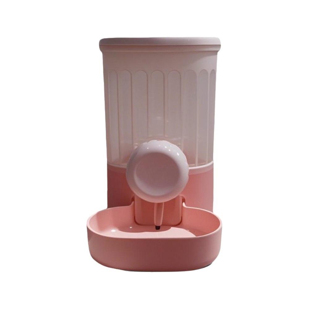 

Detachable Automatic Pet Feeder Cage Mounted Cat Food Dispenser Food Container Indoor Use Pink Feeder