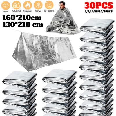 5PCS Emergency Rescue Blanket Outdoor Survive First Aid Survival Blanket Military Rescue Kit Rescue Foil Thermal Blanket