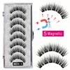 Two Pairs of Magnetic False Eyelashes with Curler - No Glue Needed, European & American Thick Style.