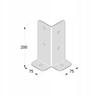 Base for connecting poles, galvanized, 75x75x200x3 mm