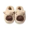 Ugly cute kapibara cotton shoes winter women's household cotton slippers small sweet potato plush fluffy shoes