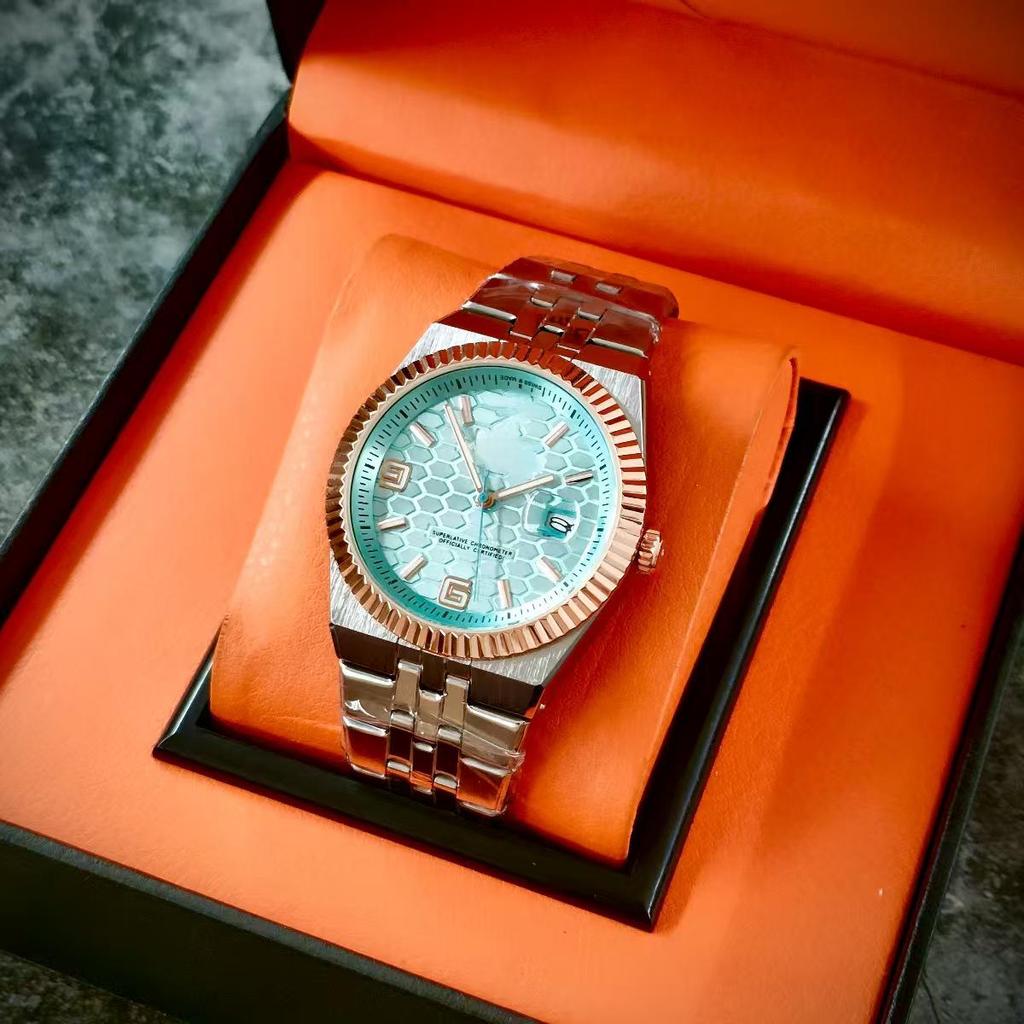 Men's Sport Quartz Watch with Tourbillon Design and Date Display