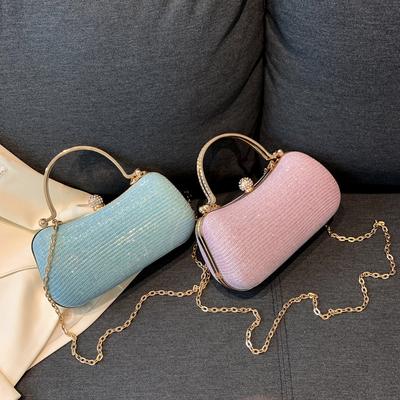 2025 New Trendy Women's Bag with Exquisite Texture Women's Bag Simple Foreign Style Small Bag Lock Shoulder Chain Messenger Bag