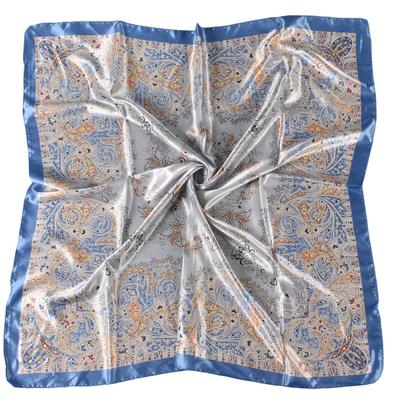 90cm Large Square Scarf For Spring And Summer Fashion, Versatile And Stylish, Printed Silk Scarf For Women'S Decoration, Paired With Shawl Scarf