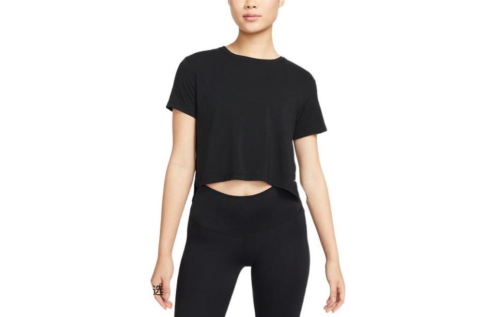 Nike T Shirts Women's Black Crew Neck Moderate DM7026-010