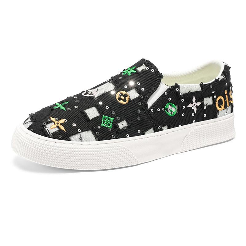 Nová móda Zelené pánské letní mokasíny Prodyšné ploché plátěné boty Pánské nazouvací ležérní boty Pánské espadrilky mokasíny