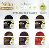 Neha Salon Skip Crème Haarfarbe Ammoniakfrei Packung mit 1 (20g+20mlX4 Beutel) Mit Amla Hibiskus Henna Für Weiches Glänzendes Haar Schwarzbraun
