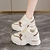 Spring Summer Women Platform White Sneakers Fashion Breathable Lace-up Wedge Vulcanzie Shoes Female Casual Sport Shoes Versatile