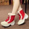 2025 Winter Shoes Women Snow Boots Thick Sole Warm Plush Flat Non-slip Waterproof Brand Ladies Ankle Boots Black White Plus Size 42