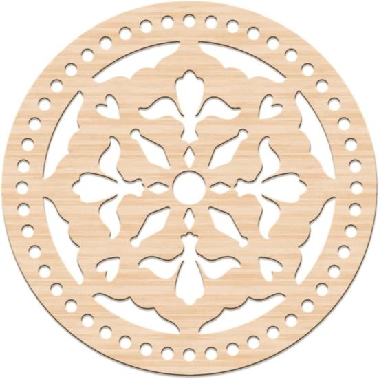 2Pcs Criativo Sem Pintura Leve Bolsa Crochê Bases De Madeira Em Branco Cesta Fundos De Madeira Ferramentas De Costura