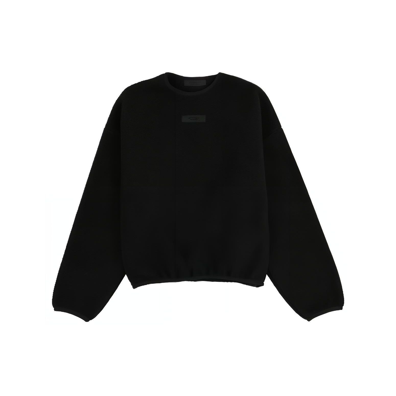 

Fear of God Essentials Crewneck Sweater Jet Black Men Tops 192SP244704F M