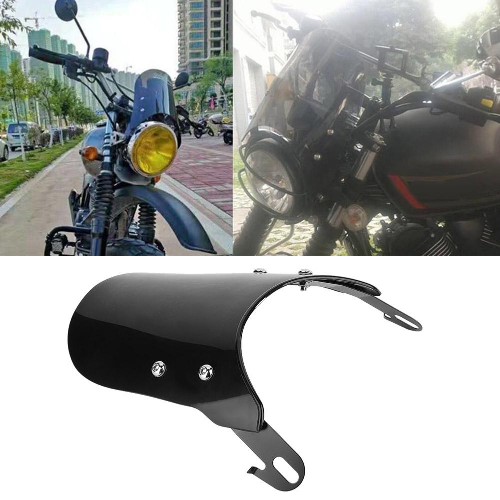Motorcycle 5 7in Headlight Headlamp Retro Windscreen Windshield Deflector Fits for HONDA