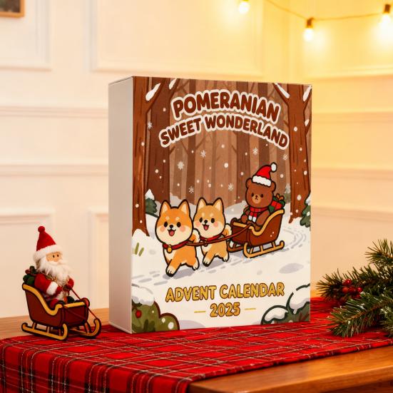 Christmas Advent Calendar Corgi Design 24-Day Countdown Decoration Kid Surprise Advent Calendar Holiday Decor